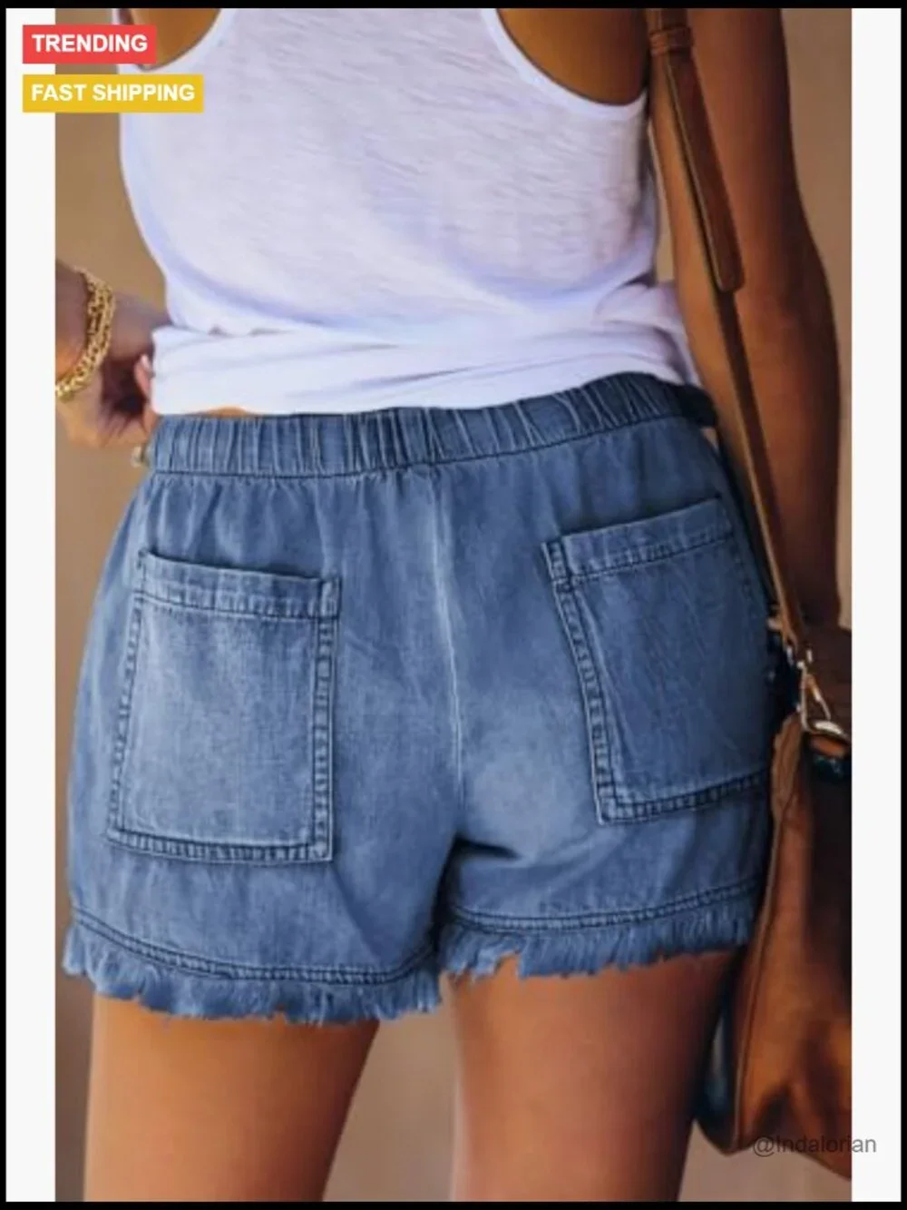 Womens Lightweight Baggy Hot Pants Elastic Waist Drawstring Comfy Shorts